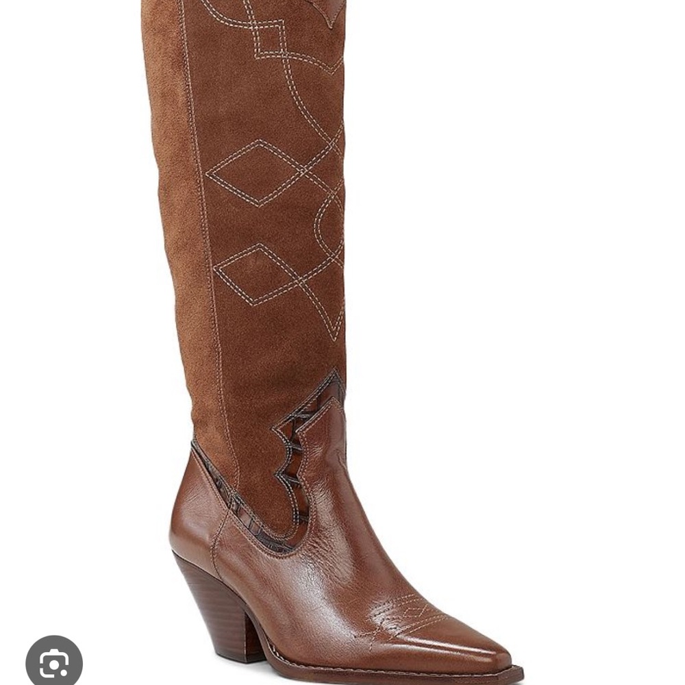 Vince Camuto Brown Cowgirl Boots